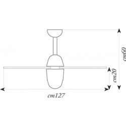 Ceiling Fan With Light EOS LED Italexport (Diam. 127)